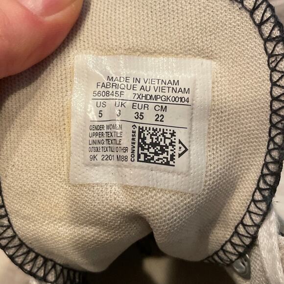 CONVERSE Chuck Taylor All Star Canvas High Top Sneaker Unisex Size 5 Black - Picture 9 of 9